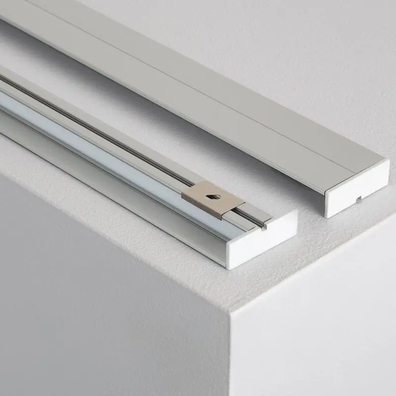 Profilé Aluminium En Saillie Double Moulure 1 m pour Rubans LED jusqu‘à 8 mm