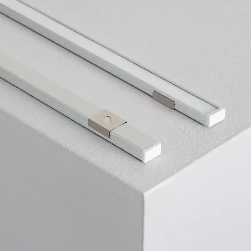 Profilé Aluminium En Saillie 1 m avec Capot Translucide pour Rubans LED jusqu‘à 10 mm