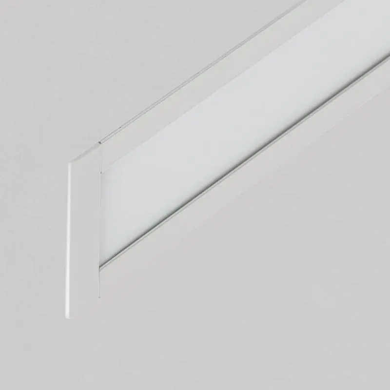Profilé Aluminium Encastré 1 m avec Lumière Diffuse pour Rubans LED jusqu‘à 10 mm