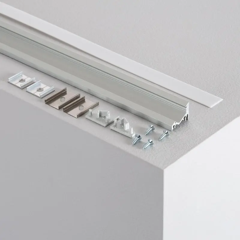 Profilé Aluminium Angle Variable 1 m pour Rubans LED jusqu‘à 10 mm