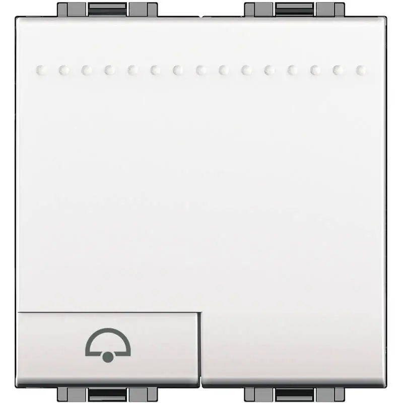 Bouton-Poussoir Sonnette 2 Modules 250V AC Borne Auto BTicino Living Light N4042M2N