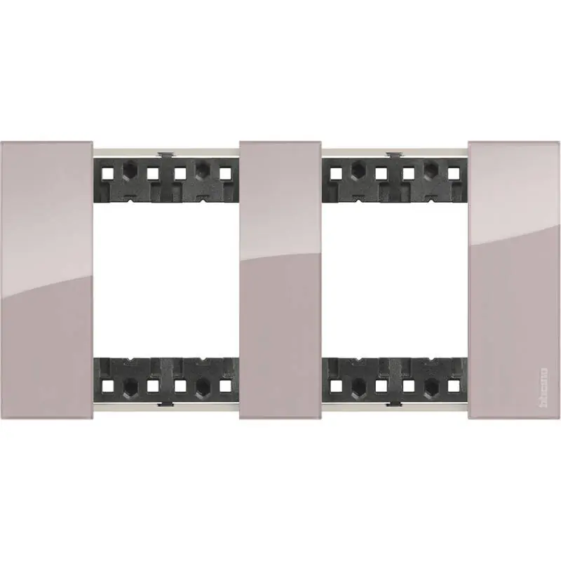 Platine de Finition 2 x 2 Modules Kristall BTicino Living Now KA4802M2D_