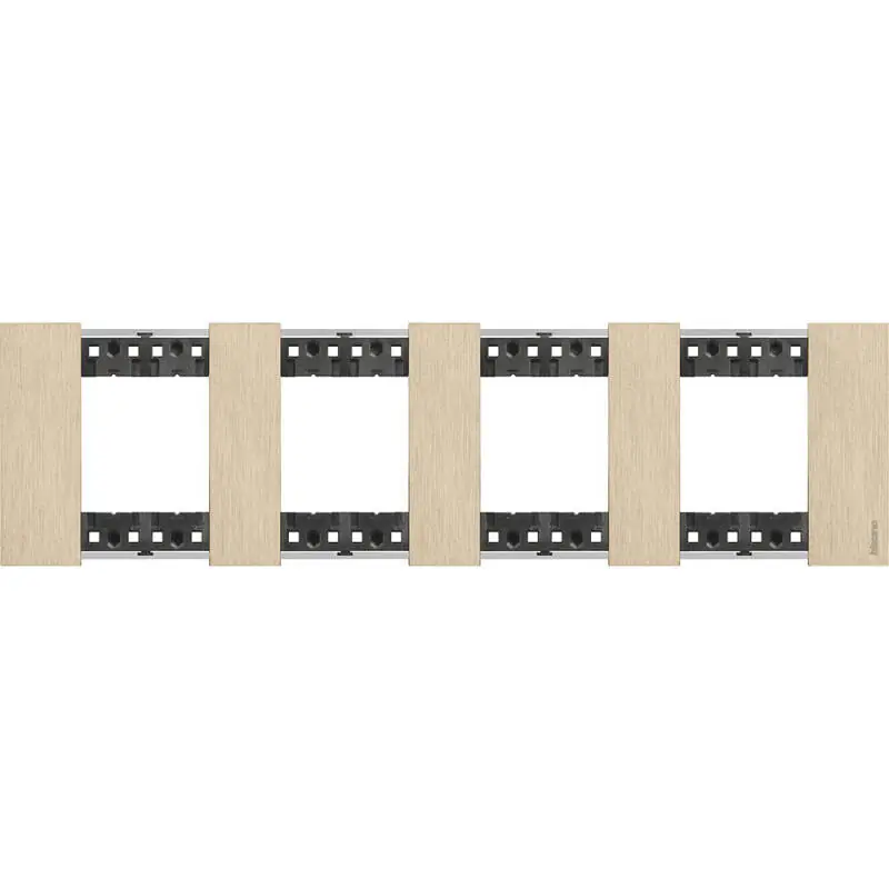 Platine de Finition 2 x 4 Modules Métals BTicino Living Now KA4802M4_