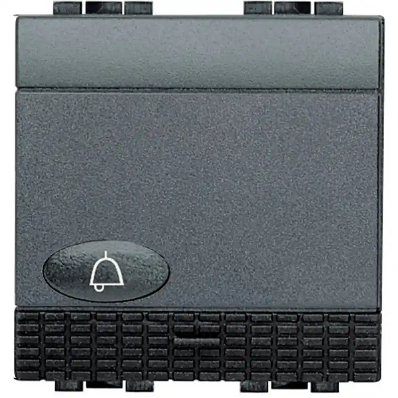 Bouton-Poussoir Symbole Sonnette 2 Modules 10A 250V AC Borne Auto BTicino Living Light L4042M2N
