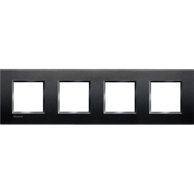 Platine Carée 4x2 Modules BTicino Living Light LNA4802M4BI