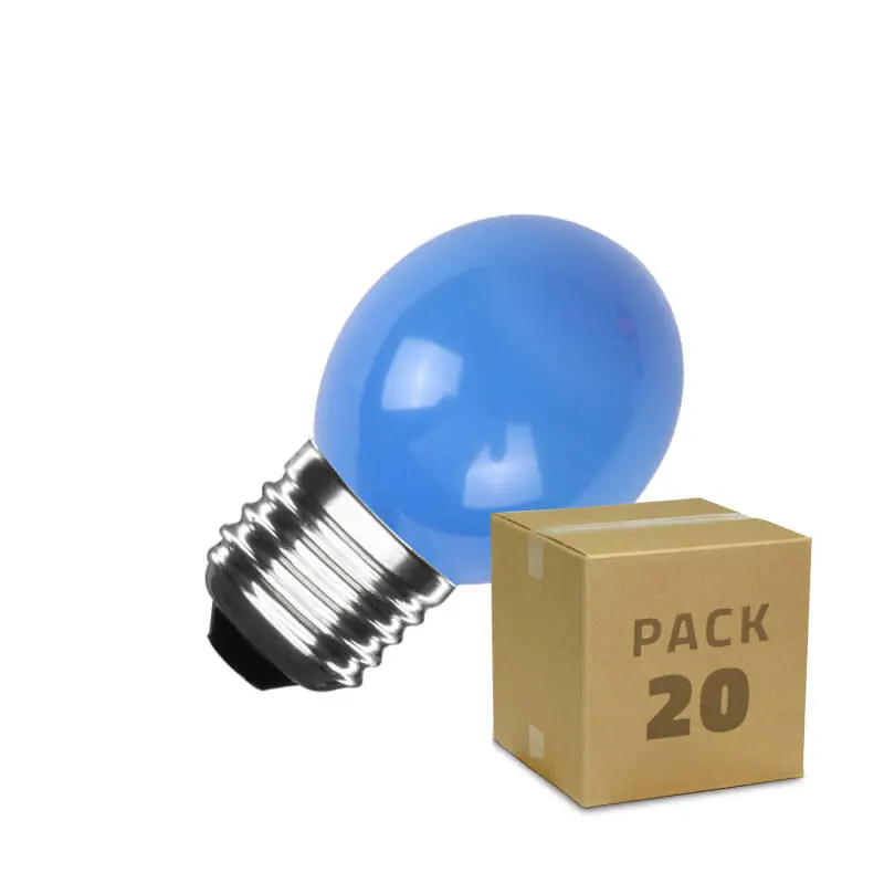 Pack 20 Ampoules LED E27 3W 300 lm G45 Monochrome