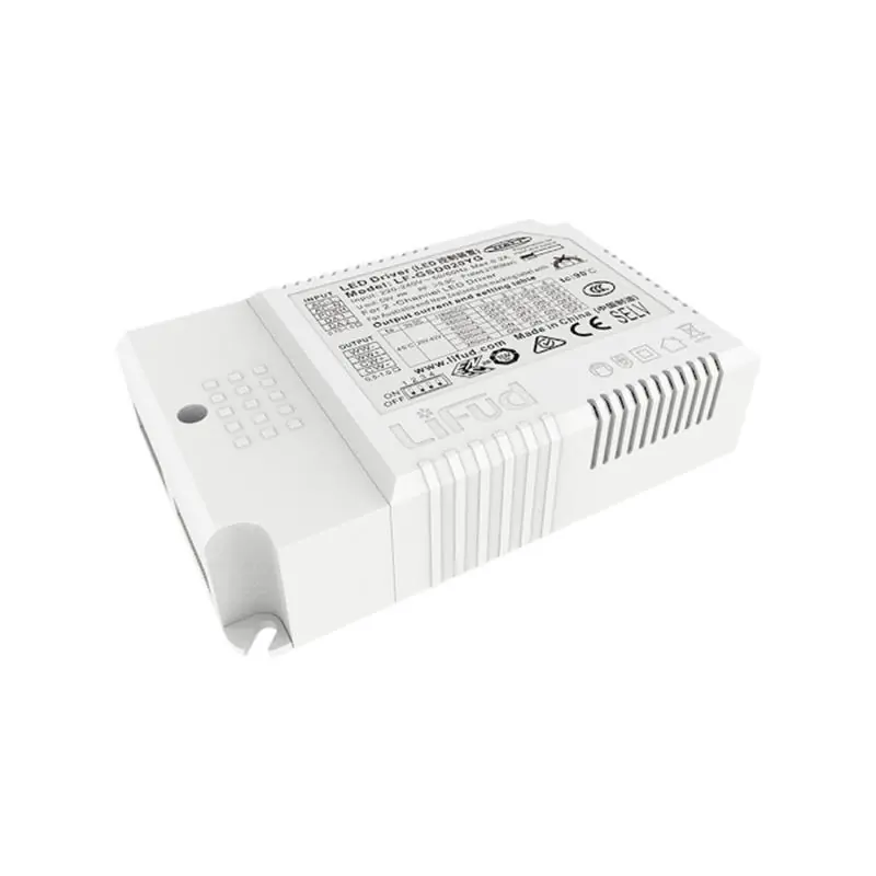 Driver LIFUD Dimmable CCT DALI 1-10V 220-240V Sortie 25-42V DC 550-1050mA 23-44W No Flicker LF-GSD040YG