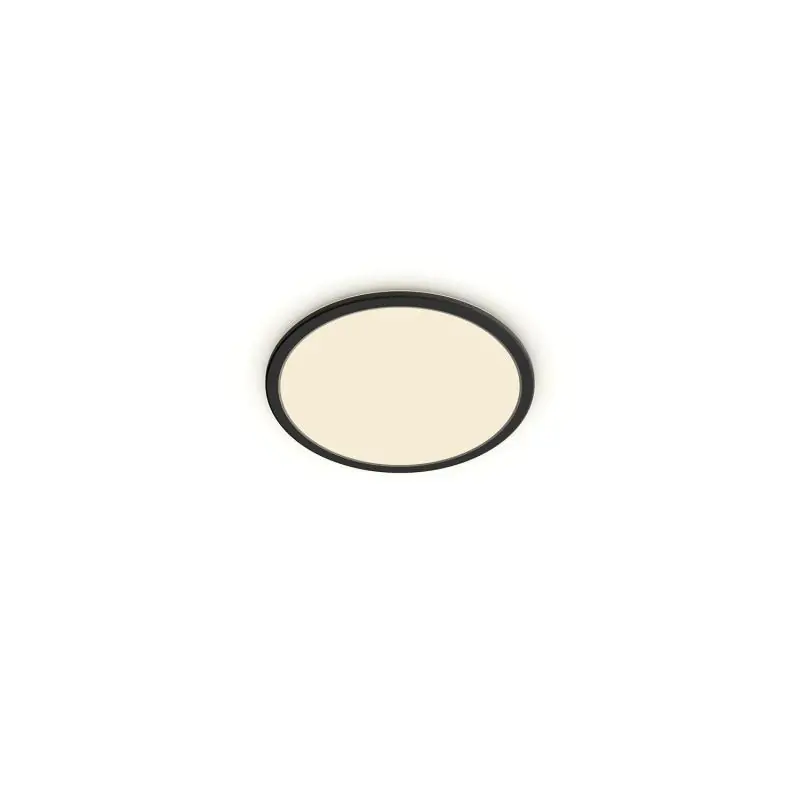 Plafonnier LED PHILIPS Extra-Plat Noir IP44 15W Variation par Paliers 3 Niveaux CL550
