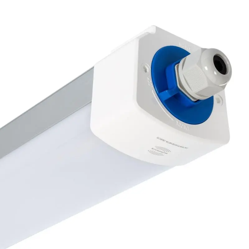Réglette Étanche LED 120cm 40W High Lumen 150lm/W Aluminium IP65 Raccordable avec Capteur Micro-ondes MERRYTEK