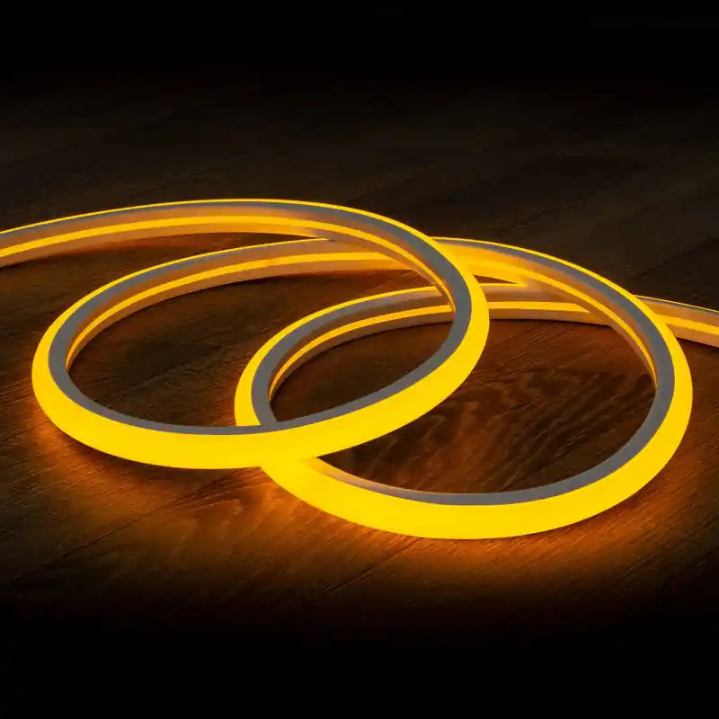 Ruban LED Néon Dimmable 220V Jaune Semi-Circulaire 180º 7.5W/m Coupe 100cm IP67 Sur mesure