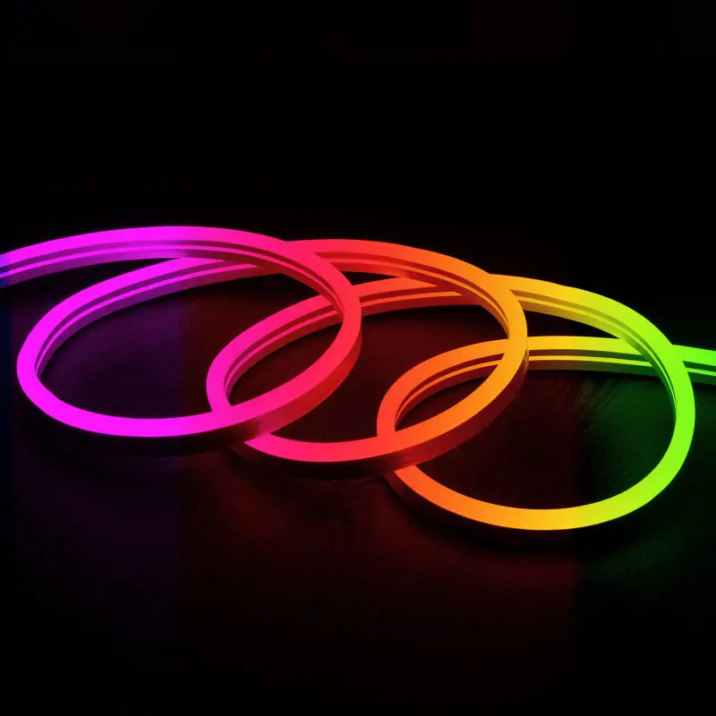 Ruban LED Néon Dimmable 220V RGB Semi-Circulaire 180 11W/m Coupe 100cm IP67 Sur mesure