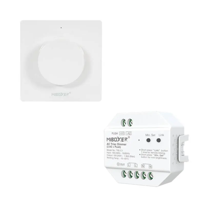 Variateur LED TRIAC + Télécommande RF Monochrome MiBoxer