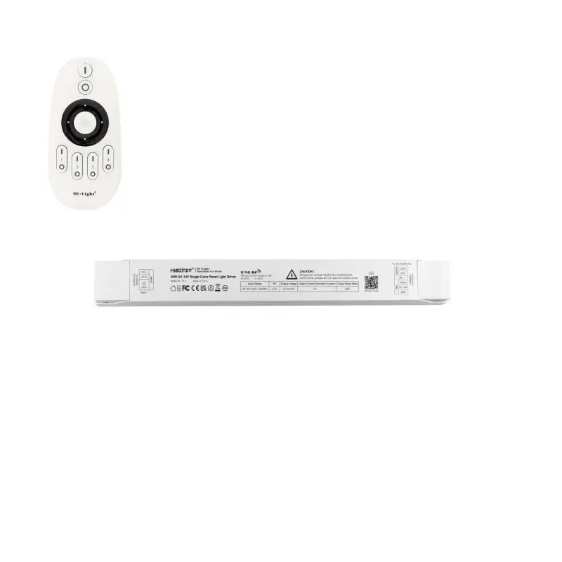 Driver Dimmable 1-10V No Flicker 40W + Télécommande RF 4 Zones MiBoxer