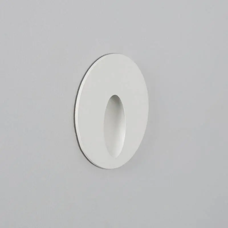 Balise Extérieure Murale LED Encastrable 3W Ronde Blanche en Aluminium Boiler