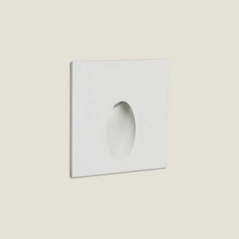 Balise Extérieure Murale LED Encastrable 3W Carrée Ellis Blanche
