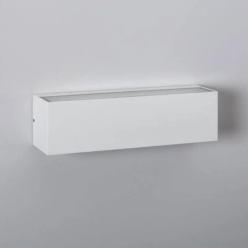 Applique Murale Extérieure LED 10W Aluminium Éclairage Double Face Rectangulaire Blanc Lena