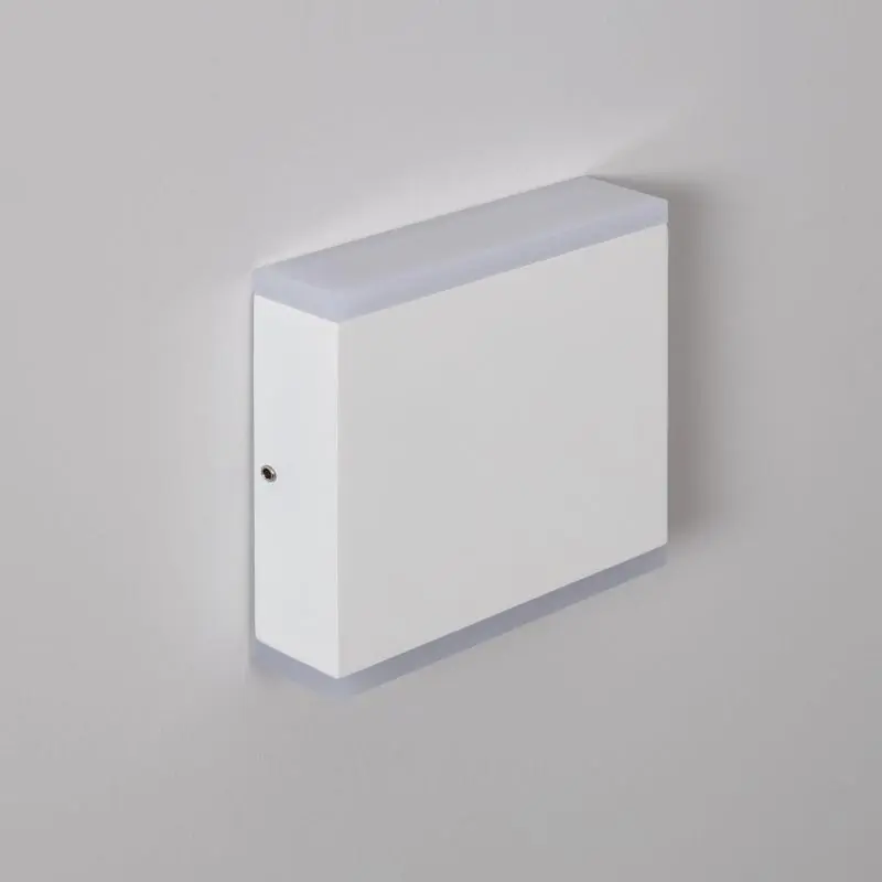 Applique Murale Extérieure LED 6W Aluminium Éclairage Double Face Carrée Blanche Orus