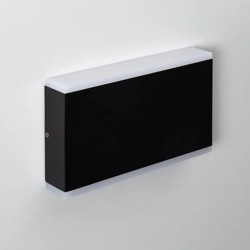 Applique Murale Extérieure LED 10W Aluminium Éclairage Double Face Rectangulaire Noir Hera
