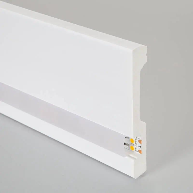 Moulure Plinthe pour Ruban LED Classic avec Capot Continu