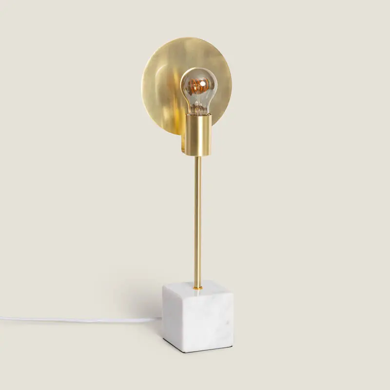 Lampe à Poser Marbre et Métal Argos