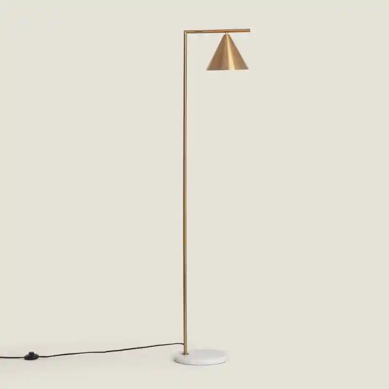 Lampadaire Marbre et Métal Tinos