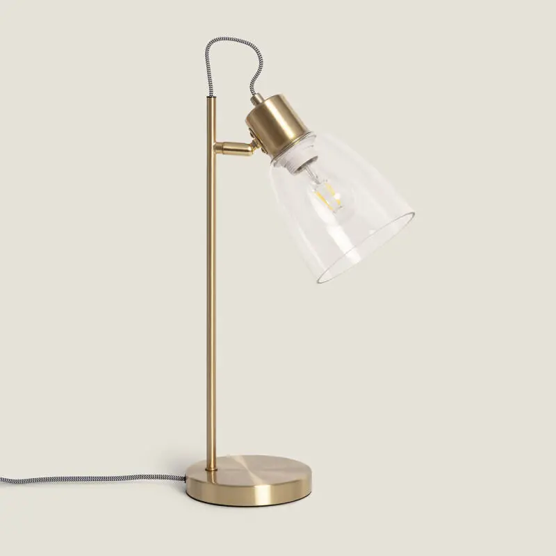 Lampe à Poser Métal et Verre Shirley