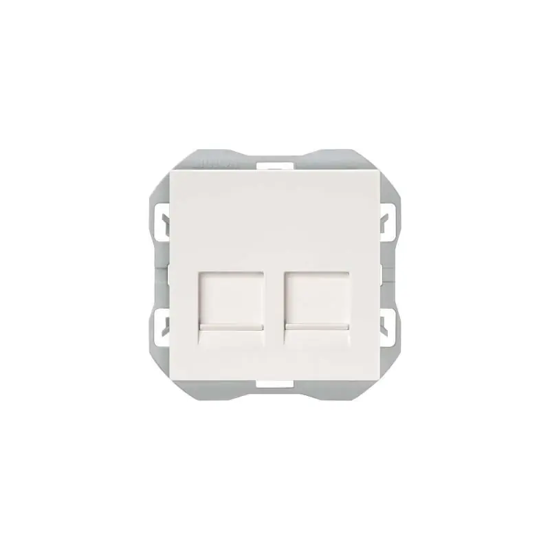 Plaque Prise RJ45 avec Double Connecteur SIMON 270 20000188