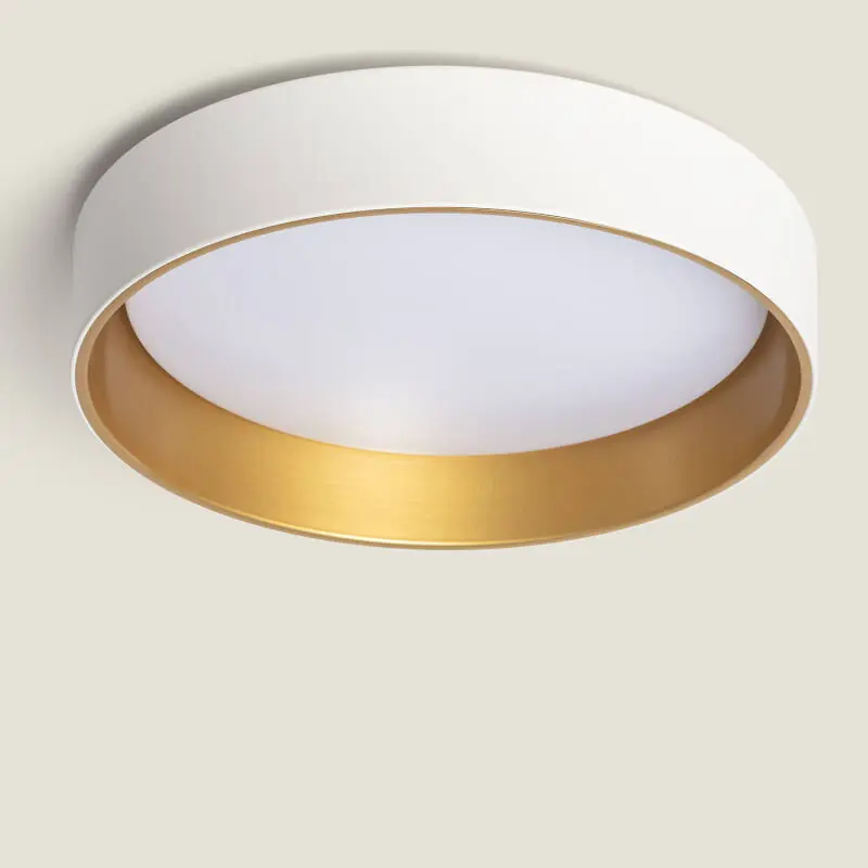Plafonnier LED Rond Métal 20W CCT Sélectionnable Broadway Ø450 mm
