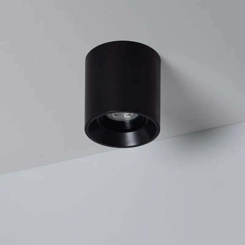 Plafonnier Space Noir avec Ampoule GU10