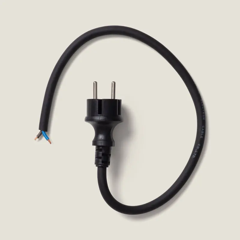 Connecteur d‘Alimentation pour Câble Plat Noir de Guirlandes