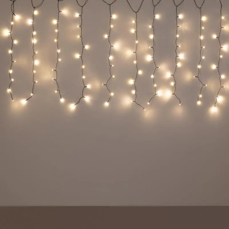 Rideau de Guirlande LED 3m Short Noir