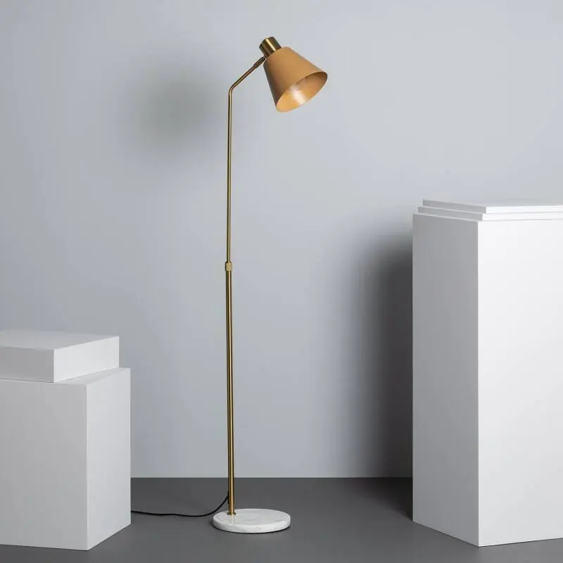 Lampadaire Aluminium et Marbre Vinci