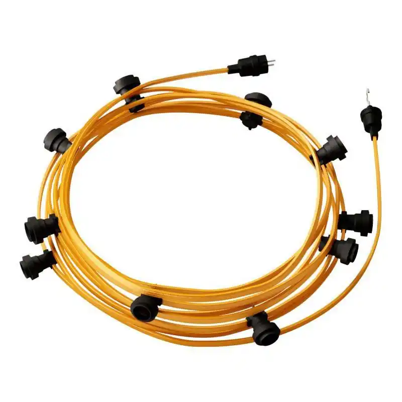 Guirlande Extérieure Lumet System 12.5m avec 10 Douilles E27 Noire Creative-Cables CATE27N125