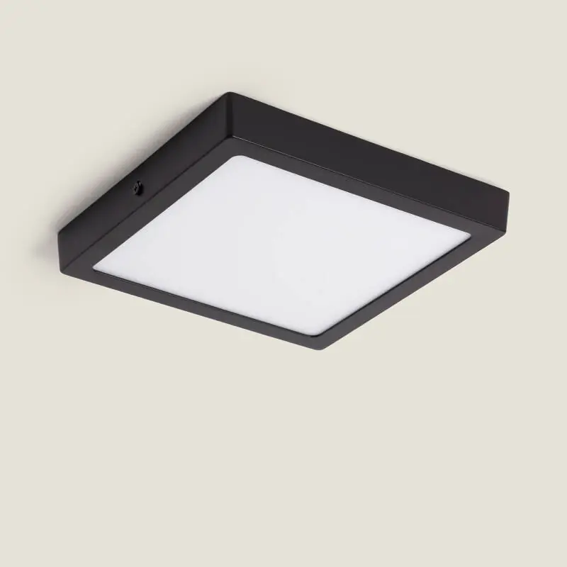 Plafonnier LED 18W Carré Aluminium 210x210 mm Slim CCT Sélectionnable Galán SwitchDimm