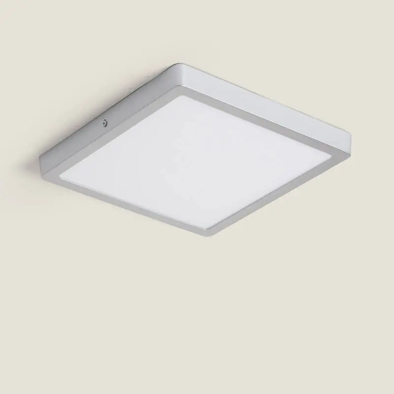 Plafonnier LED Carré Aluminium Slim 24W CCT Sélectionnable Galán 280x280 mm SwitchDimm