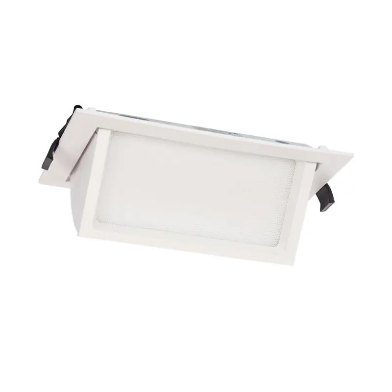 Downlight LED 24W Rectangulaire Orientable Chip OSRAM 120 lm/W LIFUD Coupe 210x125 mm