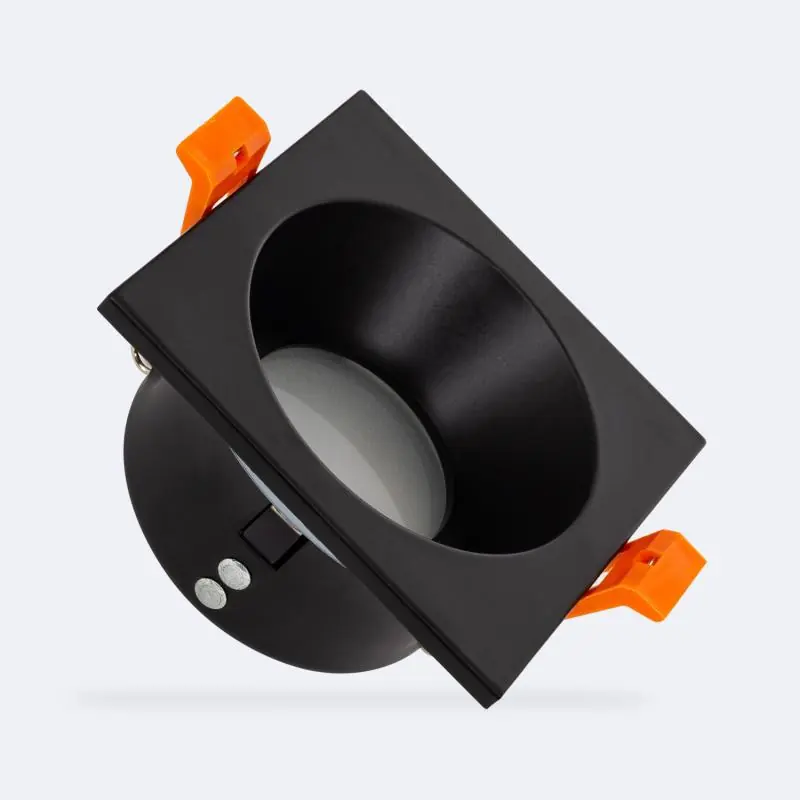 Collerette Downlight Carrée IP65 pour Ampoule LED GU10 Coupe Ø75 mm