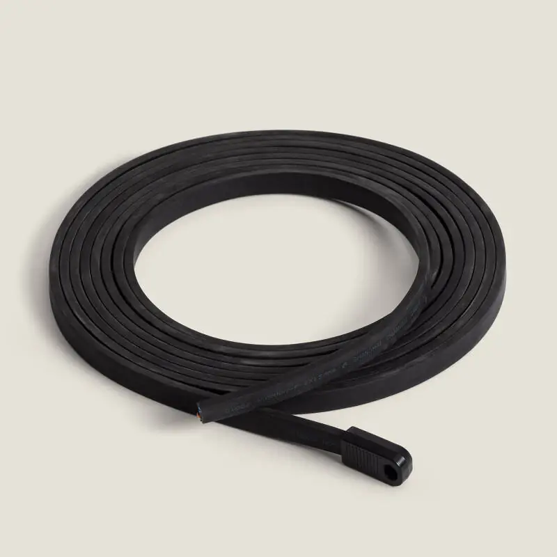 Câble Électrique Plat pour Guirlandes sur Mesure Noir