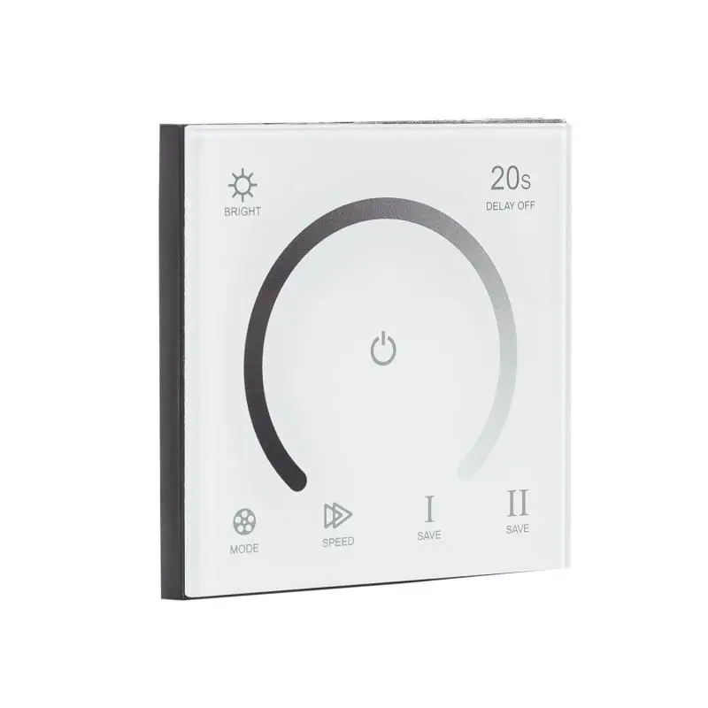 Contrôleur Variateur Mural Tactile pour Ruban LED Monochrome 12/24V DC