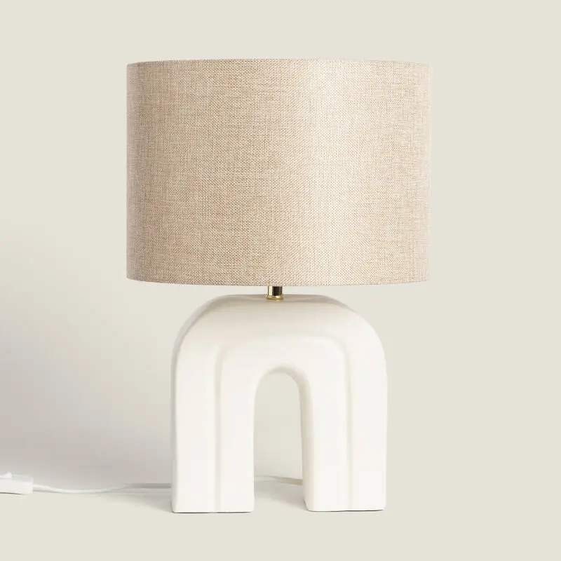 Lampe à Poser Résine et Lin Cira