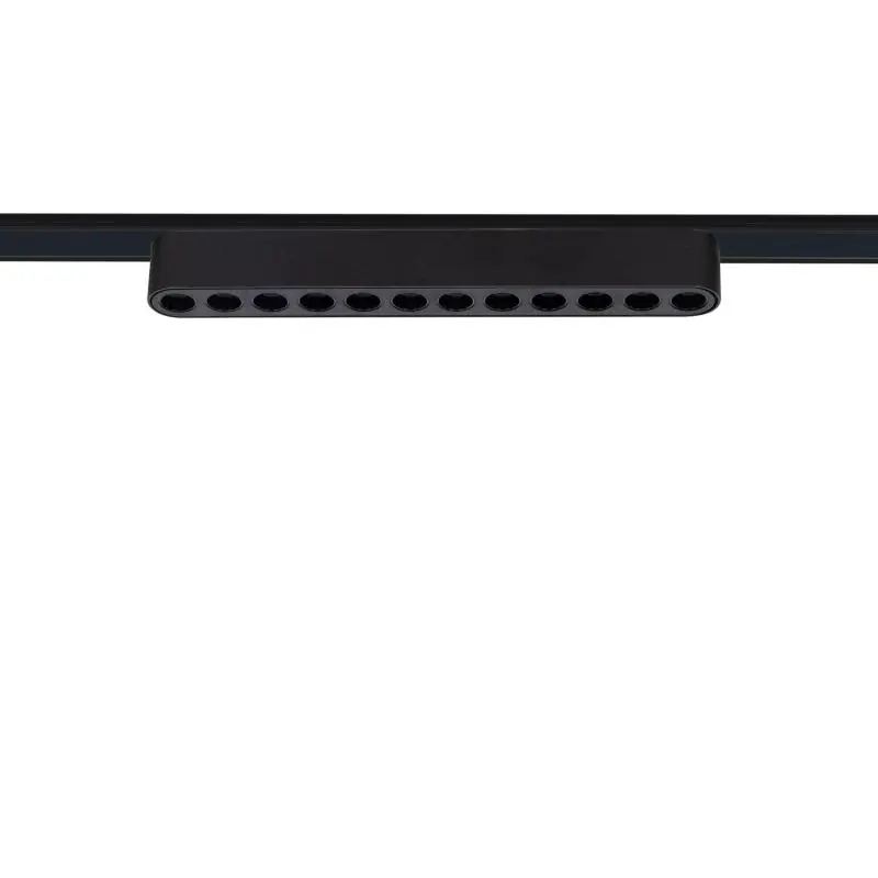 Spot Linéaire LED sur Rail Magnétique 25mm Extra-Plat 12W 48V Noir Grid 222mm