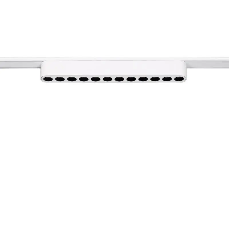 Spot Linéaire LED Rail Magnétique 25 mm SuperSlim 12 W 48 V Blanc Grid 222 mm