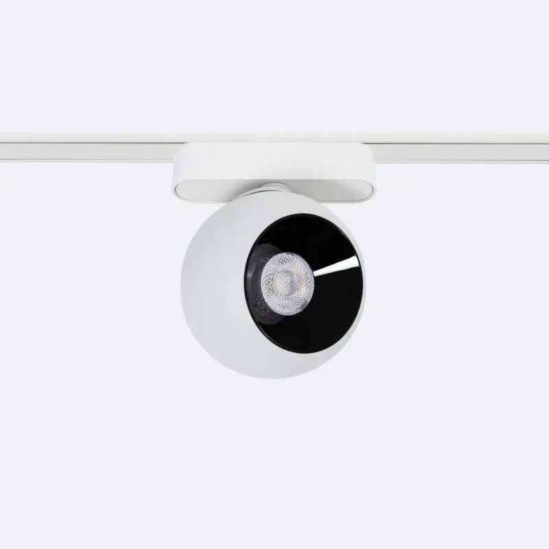 Spot LED pour Rail Magnétique 25 mm SuperSlim Concave 12W 48V Blanc Ø100 mm