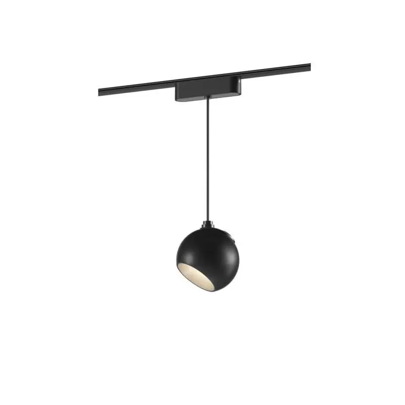 Spot LED Suspendu sur Rail Magnétique 25mm Extra-Plat 12W 48V Concave Ø100 mm Noir