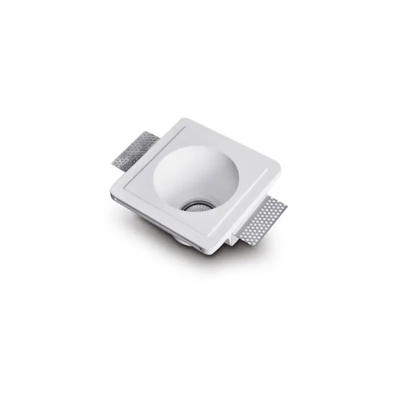 Collerette Downlight Intégration Plâtre/Pladur pour Ampoule LED GU10/GU5.3 Coupe 153x153 mm UGR17