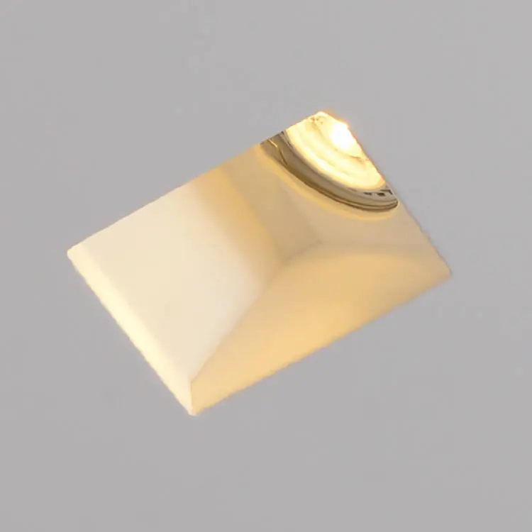 Collerette Downlight Intégration Plâtre/Pladur Carrée Accent pour Ampoule LED GU10/GU5.3 Coupe 123x123 mm UGR17