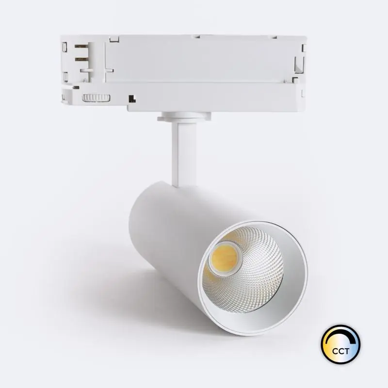 Spot LED sur Rail Triphasé 20W Carlo LIFUD CCT Sélectionnable Blanc