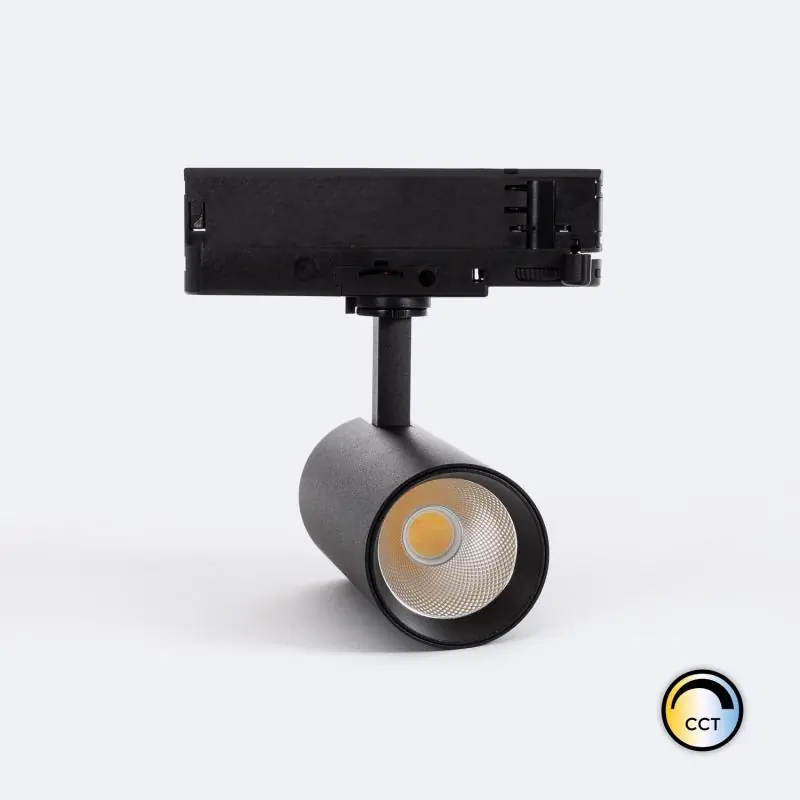 Spot LED sur Rail Triphasé 20W Carlo LIFUD CCT Sélectionnable Noir