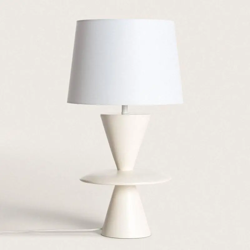 Lampe à Poser Résine et Tissu Wismar