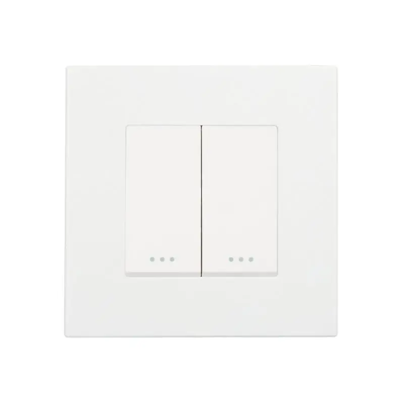 Interrupteur Double Bouton-Poussoir avec Cadre PC Modern